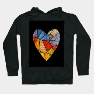 Stained glass heart Hoodie